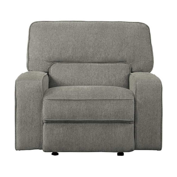 EVERGLADE HOME Amite 45 in. W Square Arm Chenille Straight Reclining Chair in Mocha