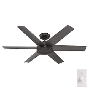 Jetty 52 in. Outdoor Noble Bronze Ceiling Fan with Wall Switch For Patios or Bedrooms
