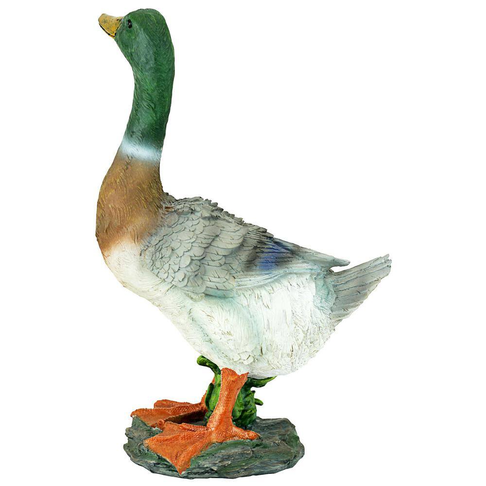 Hand-Painted Resin Mallard Duck Garden Statue