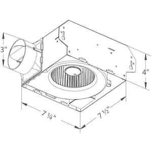 Slim 70 CFM Ceiling Bathroom Exhaust Fan, ENERGY STAR