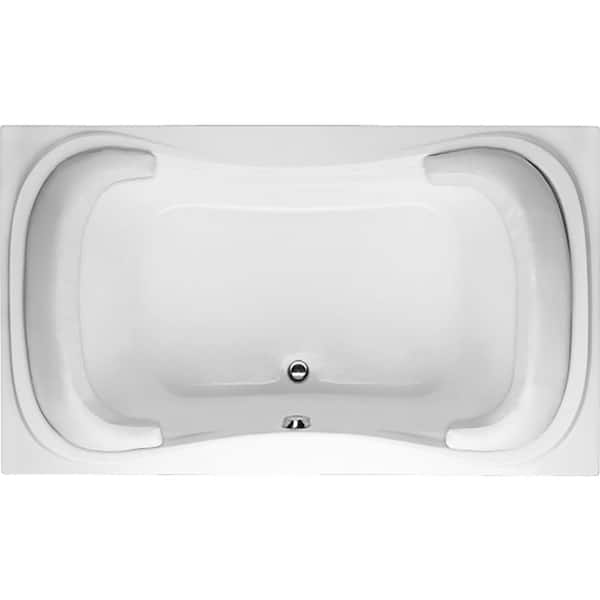 Hydro Systems Lancing 72 in. Acrylic Rectangular Drop-in Non-Whirlpool Bathtub in White