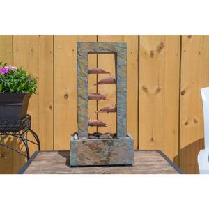 Spillway Slate and Copper Indoor Table Fountain
