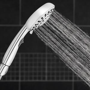 6-Spray 4.8 in. Single Wall Mount Handheld Adjustable Shower Head in Chrome