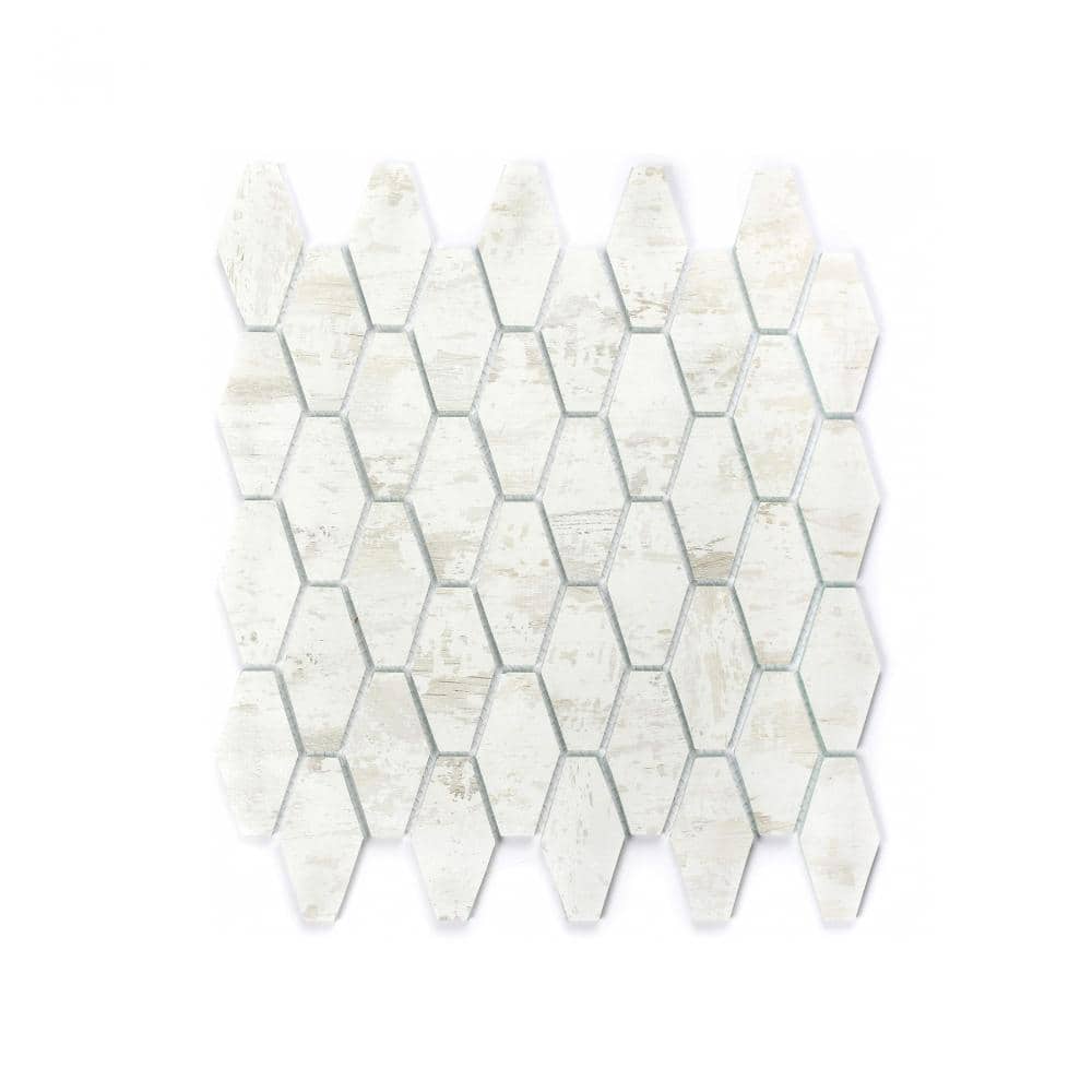 Musico Birch White 12 in. x 12 in. Hexagon Wood Look Glass Mosaic Wall Tile (10 sq.ft/Case) price history on PriceWatchPro