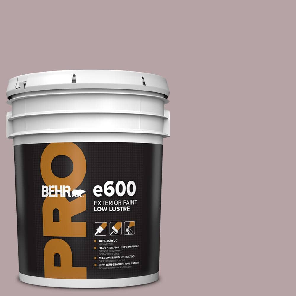 BEHR PRO 5 gal. 100F4 Dark Lilac Low Luster Exterior Paint PR62005