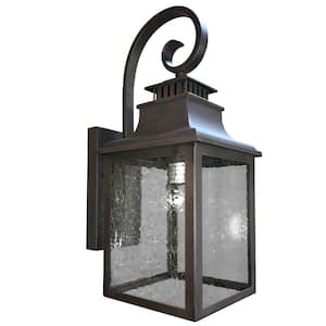 Athan Bronze Dust to Dawn Outdoor Hardwired Coach Sconce