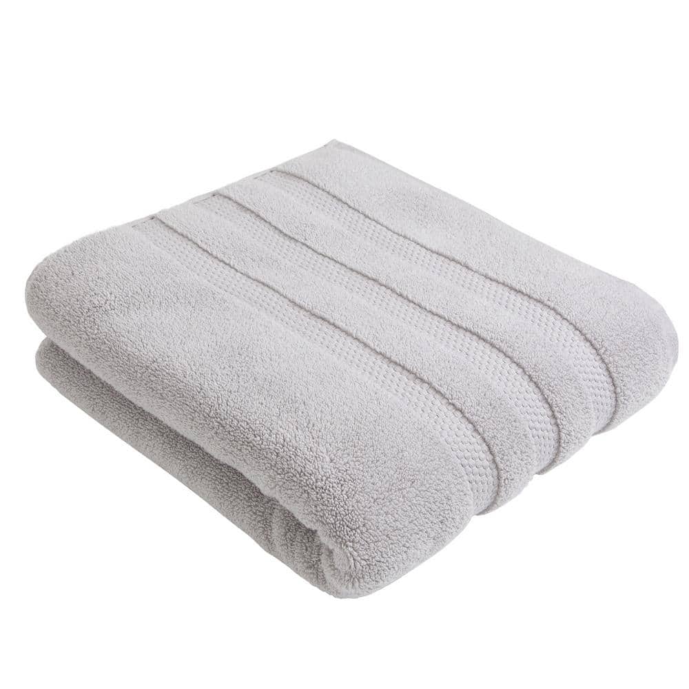 Gray Oversized Cotton Hand and Washcloth Towel Set