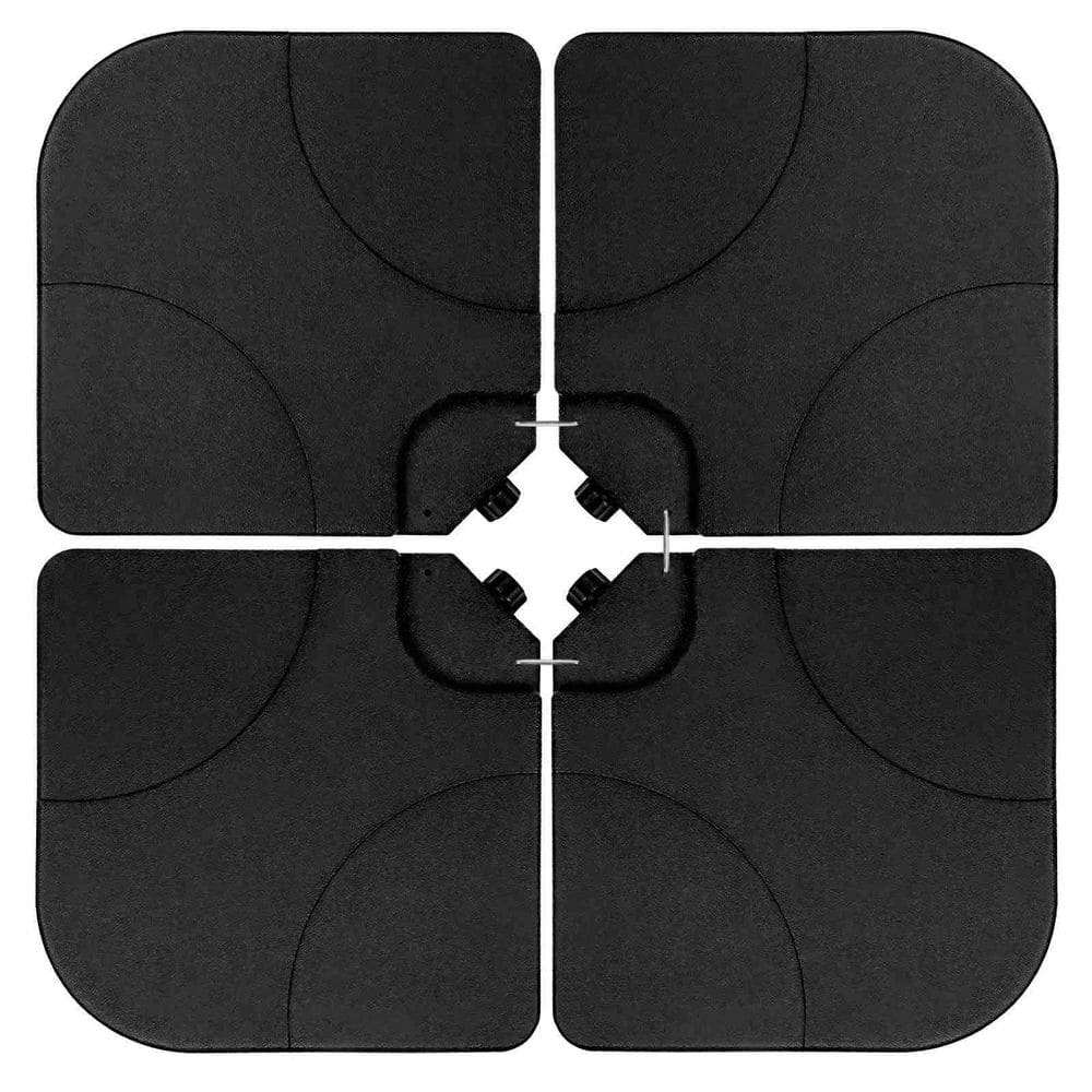 4 Pcs Cantilever Umbrella Base Weights, U-Shaped Locking Water Fillable Square Patio Stand price history on PriceWatchPro