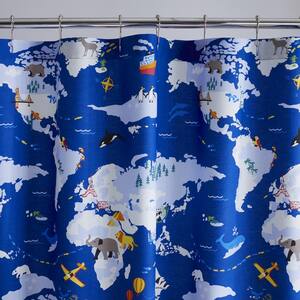 Company Kids Around The World 72 in. Multicolored Shower Curtain