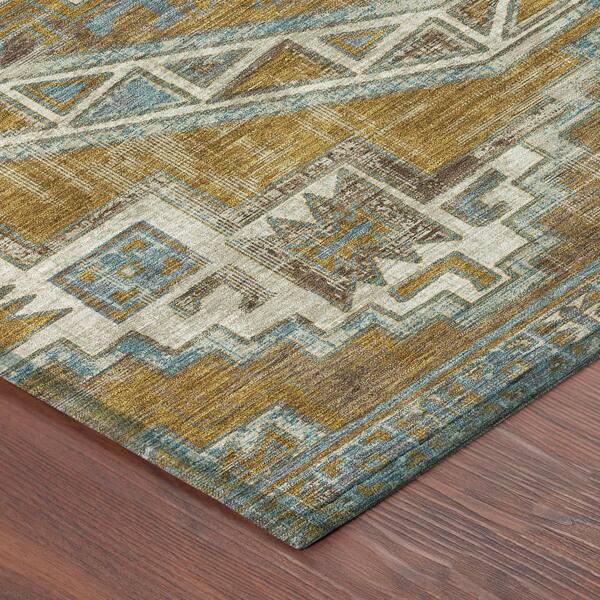 Chantille Machine Washable Indoor/Outdoor Abstract ACN2794 Walnut 9 ft. x 12 ft. Area Rug