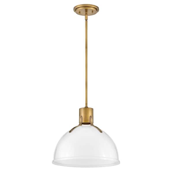 HINKLEY Argo 1-Light Heritage Brass Pendant Light