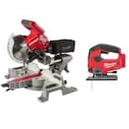 M18 FUEL 18-Volt Lithium-Ion Brushless 7-1/4 in. Cordless Dual Bevel Sliding Compound Miter Saw with Jig Saw