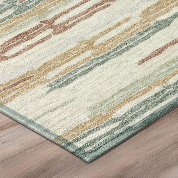 Chantille Machine Washable Indoor/Outdoor Abstract ACN3114 Cream 9 ft. x 12 ft. Area Rug