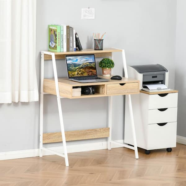 Computer Desk With Drawer Shelf Laptop Office Desk Home Modern Small Desks  - Bed Bath & Beyond - 33021323