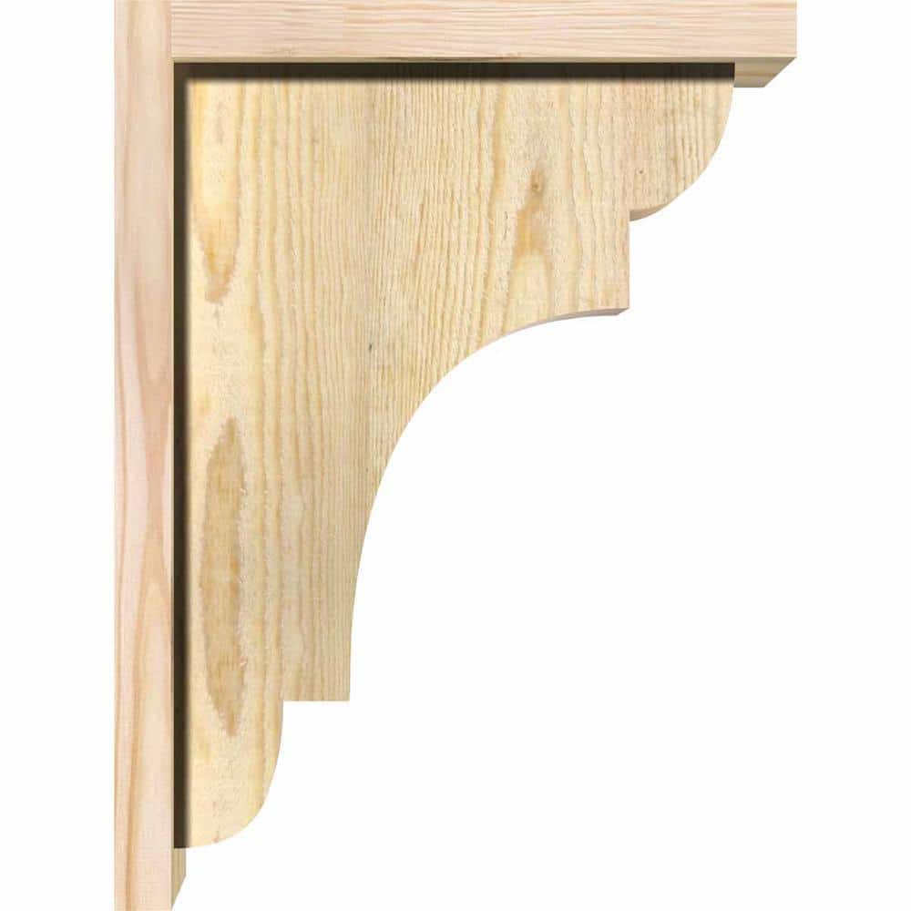Douglas Fir Rough Sawn 16" x 12" x 6" Rustic Corbel with Backplate
