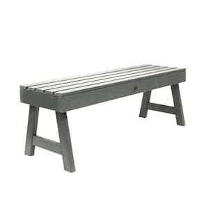 Weatherly 48 in. 2-Person Coastal Teak Recycled Plastic Outdoor Picnic Bench