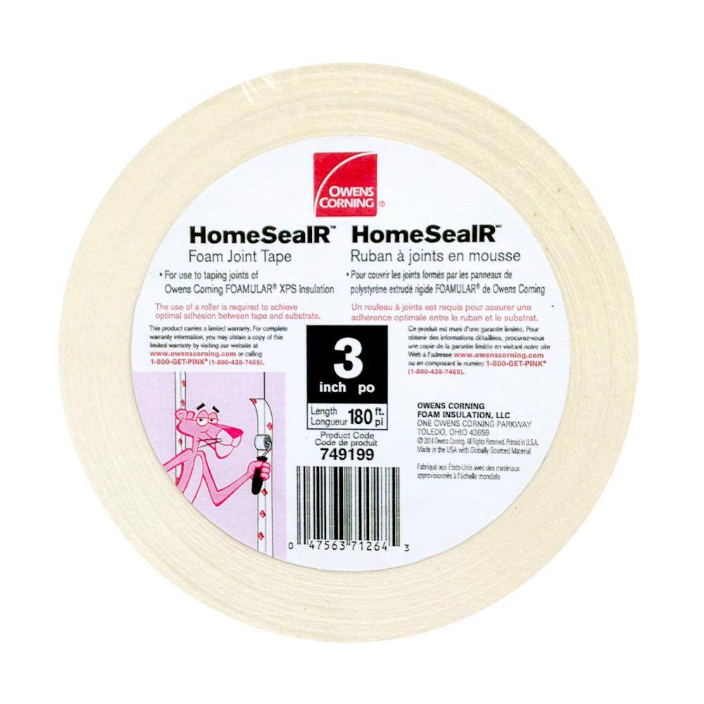 Owens Corning HomeSealR 3 in. x 180 ft. Foam Board Joint Tape 749199