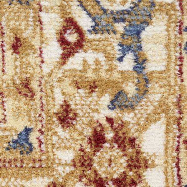 2 ft. x 8 ft. Blue Medallion Washable Area Rug