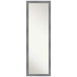 Edwin Grey 16.5 in. x 50.5 in. Non-Beveled Casual Rectangle Wood Framed Full Length on the Door Mirror in Gray
