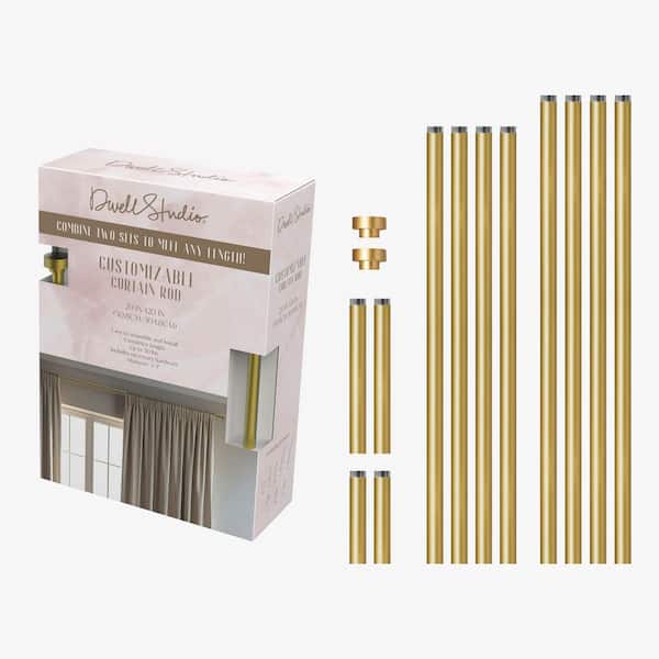 Plated Gold Iron Single Bracket 3.5 in. Projection Curtain Rod Bracket