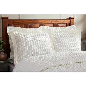 Isabella Collection in Wavy Channel Design 100% Cotton Tufted Chenille Comforter