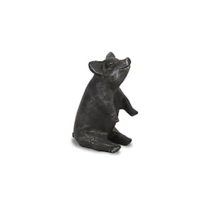 Metal Black Pig Figurine