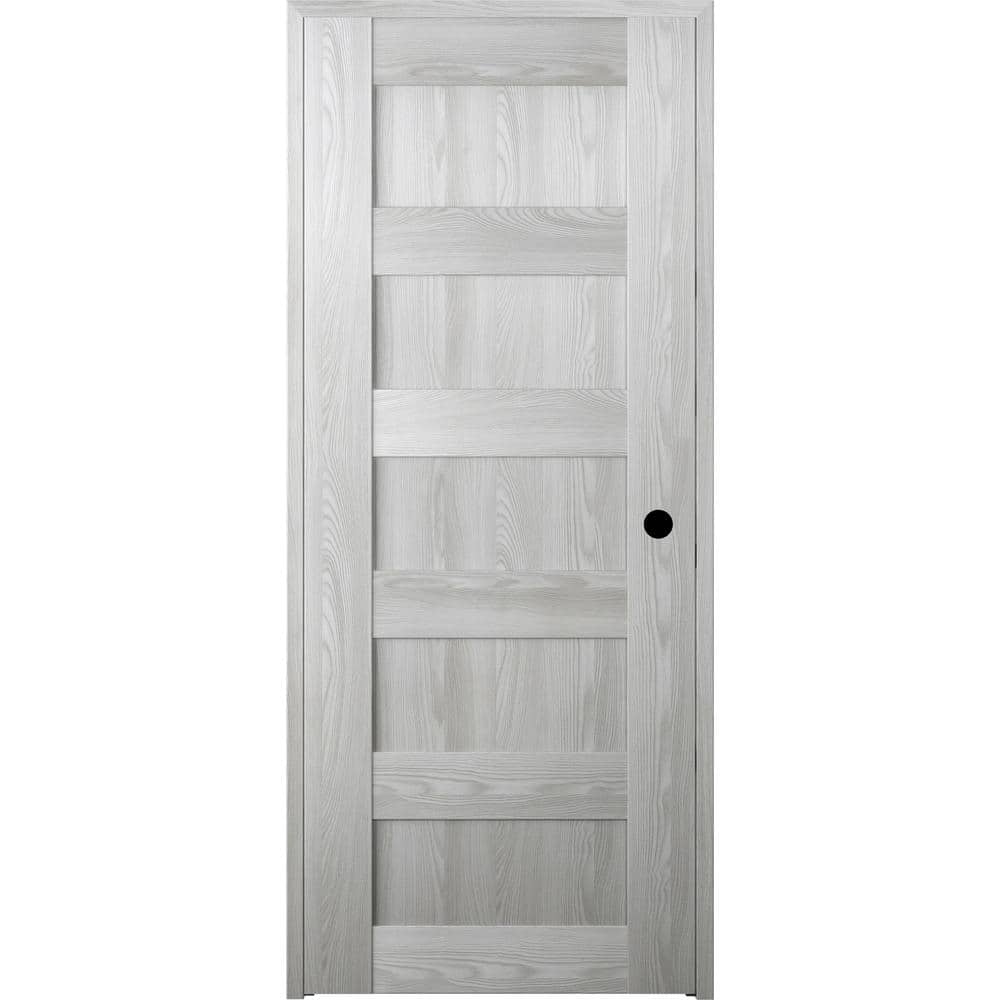 30 in. x 80 in. Vona Left-Handed Solid Core Ribeira Ash Textured Wood Singl