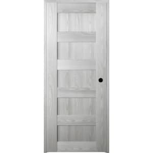 32 in. x 80 in. Vona Left-Handed Solid Core Ribeira Ash Textured Wood Single Prehung Interior Door