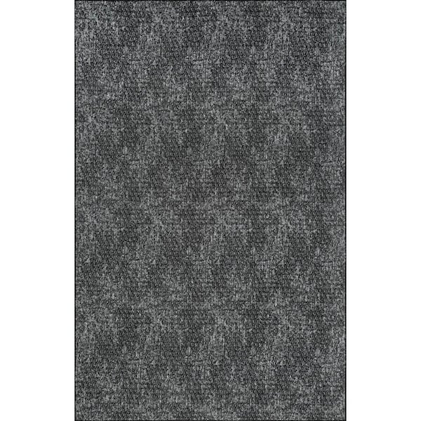 nuLOOM Elspeth Casual Faded Machine Washable Charcoal 7 ft. 3 in. x 9 ft. 3 in. Area Rug