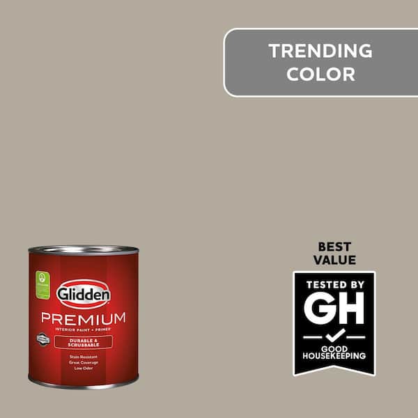 Glidden Premium 1 qt. PPG1025-4 Sharkskin Flat Interior Latex Paint
