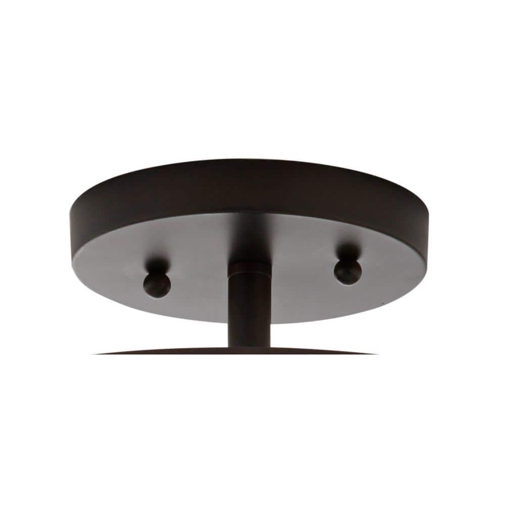 Transitional Elegance 13.25" Bronze LED Flush Mount with White Linen Shade