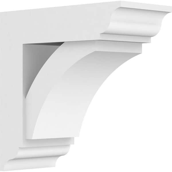 Ekena Millwork Standard Thorton 5 in. W x 12 in. H x 12 in. D Signature Urethane Polyurethane Bracket With Traditional Ends