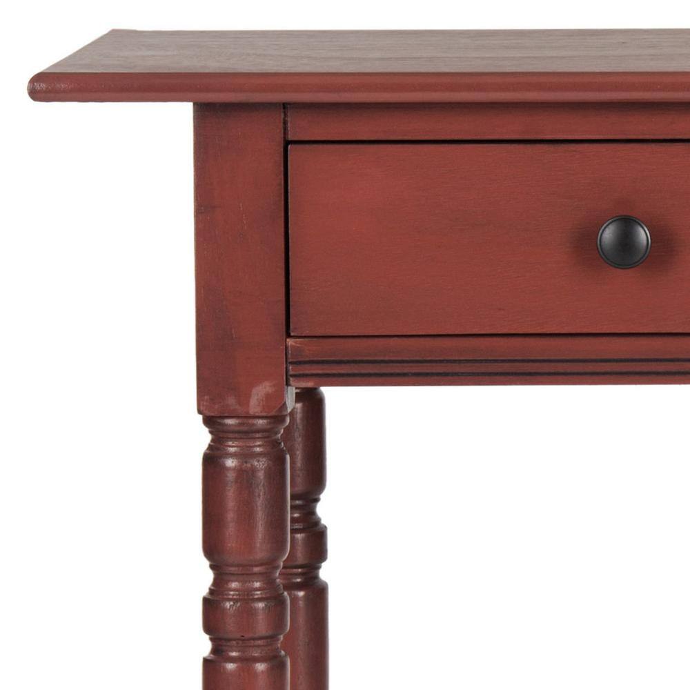 Rosemary Red Pine Wood 2-Drawer Console Table