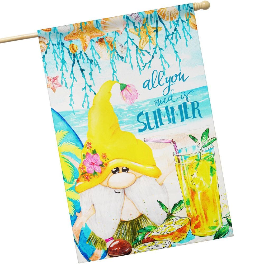 28 in. x 40 in. Polyester All You Need is Summer Gnome Flag 2-Sided Printed price history on PriceWatchPro
