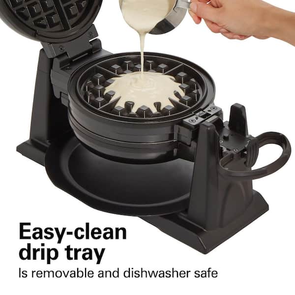 Hamilton Beach Double Belgian Waffle Maker With Removable Plates