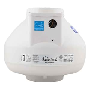 RP140C 4 in. Inlet and Outlet Inline Radon Fan in White with 0.7 in. Maximum Operating Pressure