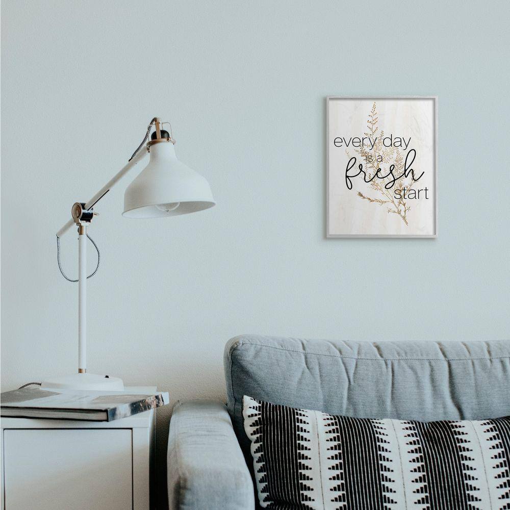 Everyday Fresh Start Gold Script Framed Wall Art, 11 x 14