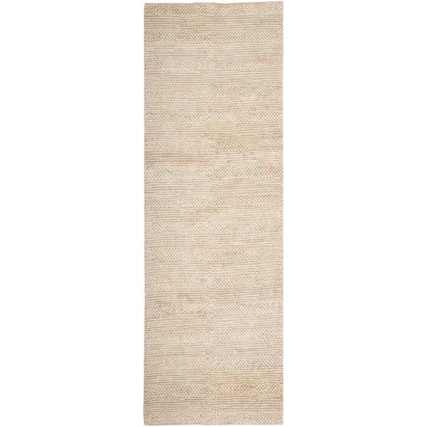 SAFAVIEH Natural Fiber Bleach 2 ft. x 14 ft. Solid Runner Rug