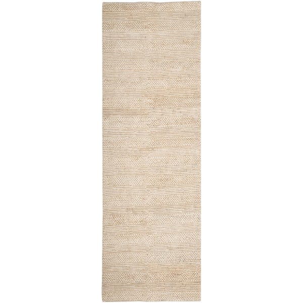 Natural Fiber Bleach 2 ft. x 8 ft. Solid Runner Rug