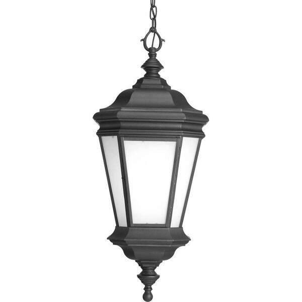 Progress Lighting Crawford Collection 1-Light Outdoor Black Hanging Lantern