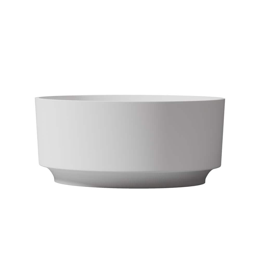 49 in. x 49 in. Soaking Bathtub with Center Drain in White