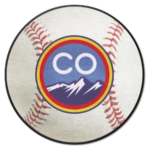 Colorado Rockies Baseball Rug - 27in. Diameter