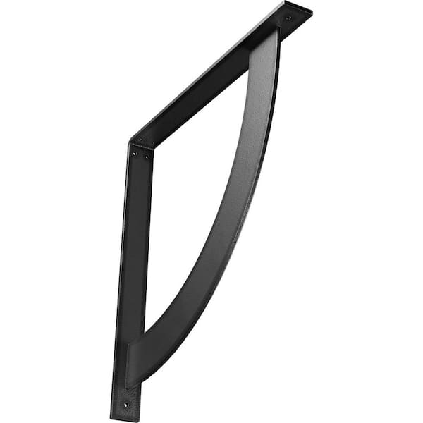 Ekena Millwork 2 in. x 20 in. x 20 in. Steel Hammered Silver Bulwark Bracket