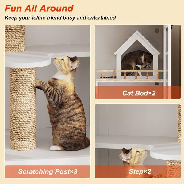 FUFU&GAGA 2-In-1 Storage Cabinet and Cat Litter Box Enclosure Cat