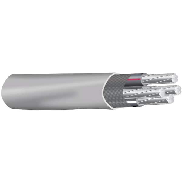 Southwire (By-the-Foot) 2-2-2-4 Gray Stranded AL SER Cable