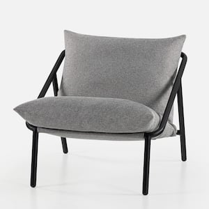 Audrey Light Grey Metal Sling Accent Arm Chair