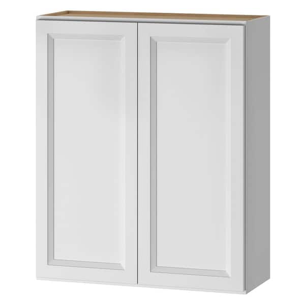 Keyport Shaker 30 in. W x 12 in. D x 36 in. H Plywood Tool-Free Ready To Assemble Wall Kitchen Cabinet in White
