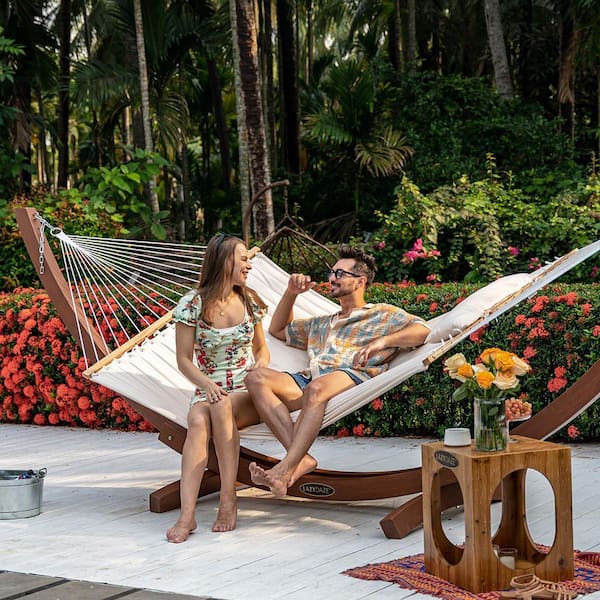 Lazy Daze Hammocks 12 ft. Quilted Fabric Hammock with Soft Pillow