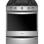 5.8 cu. ft. Smart Slide-In Gas Range with EZ-2-LIFT Hinged Cast-Iron Grates in Fingerprint Resistant Stainless Steel