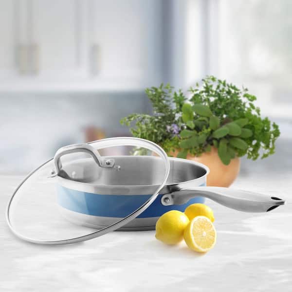 https://images.thdstatic.com/productImages/2cc2e607-b509-42a6-b419-e1748c2870cf/svn/brushed-stainless-steel-with-blue-cove-band-chantal-skillets-slhx34-280-bc-31_600.jpg
